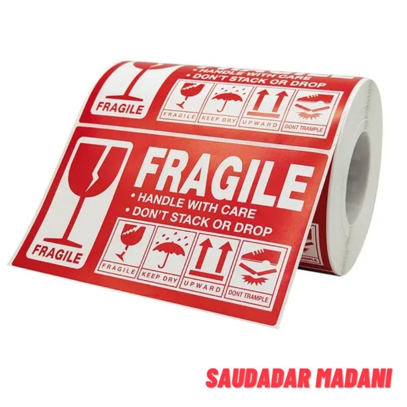 Fast Ship Fragile Sticker Stickers Pelekat Handle With Care Stiker