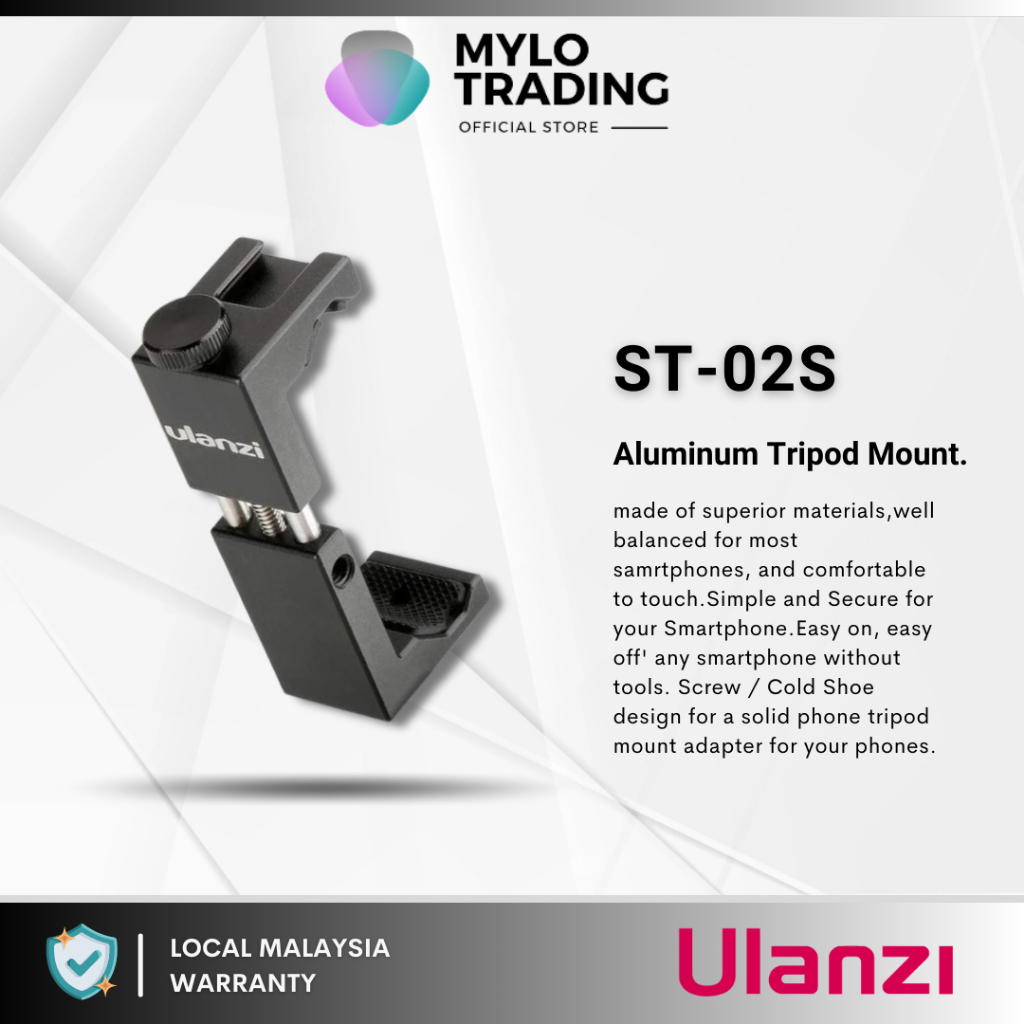 Ulanzi St S Aluminum Phone Tripod Mount With Cold Shoe Mount Shopee