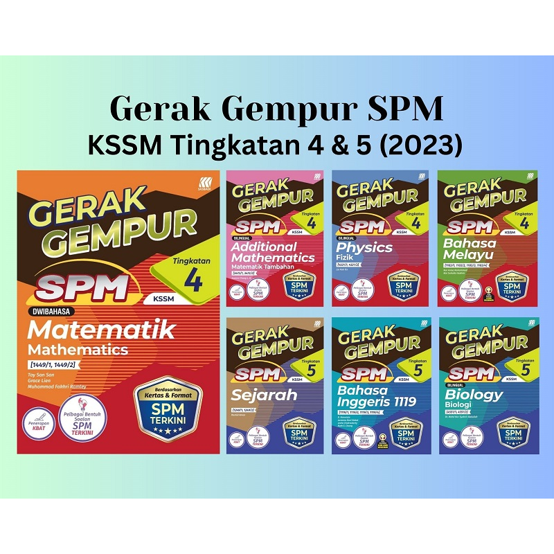 Sasbadi Gerak Gempur KSSM SPM Tingkatan 4 5 2023 Shopee Malaysia