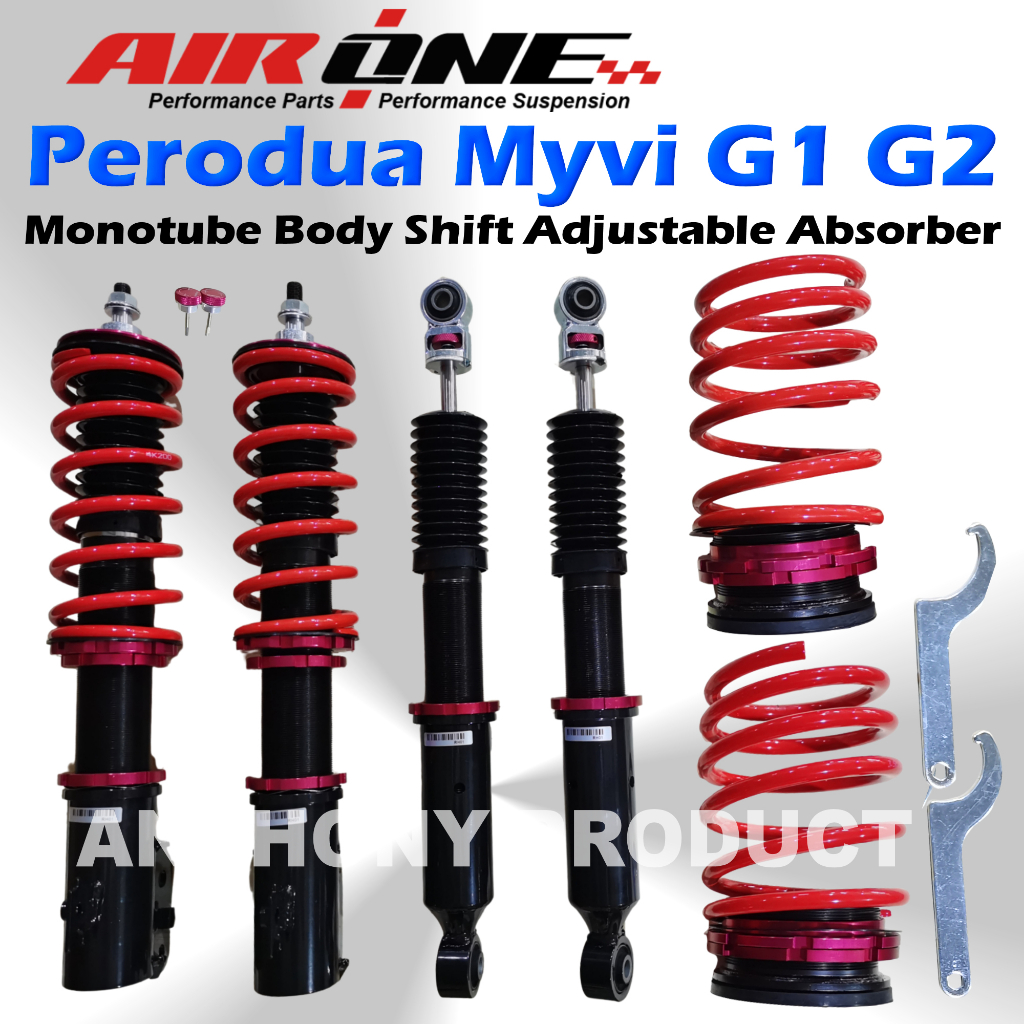 Perodua Myvi Gen1 Gen2 Lagi Best Adjustable Absorber HiLo Bodyshift