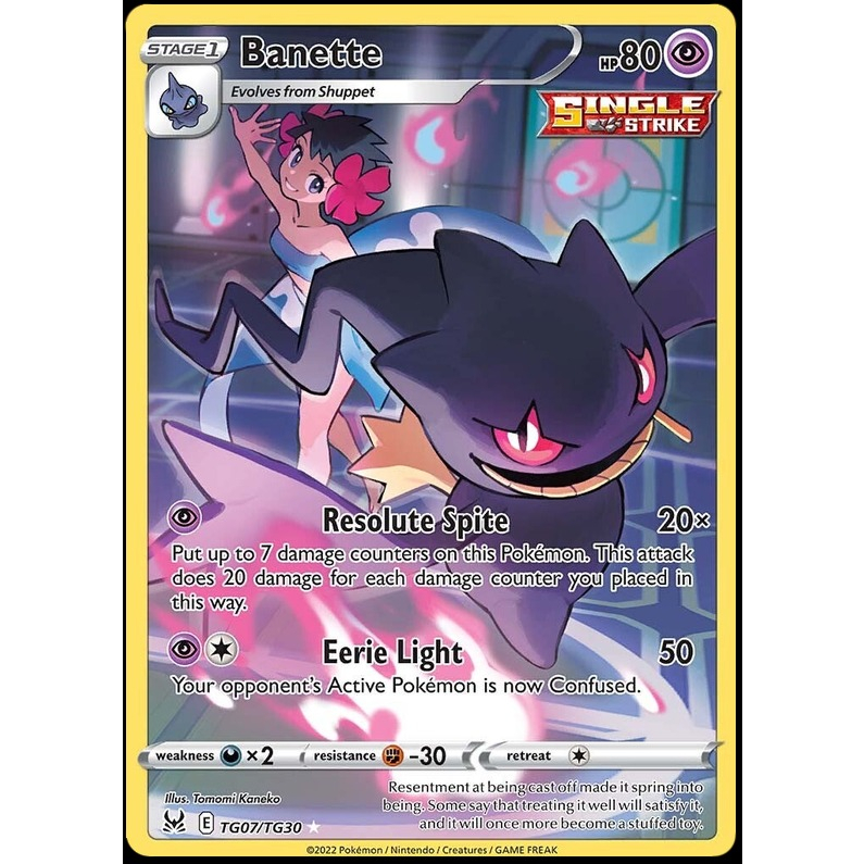 Banette Tg Tg Holo Rare Lost Origin Pok Mon Card Tcg Official