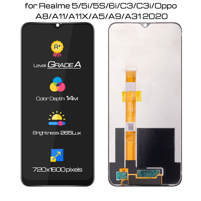 ALLPARTS IPS LCD Display For Realme 5 5i 5S 6i C3 C3i Oppo A8 A11 A11X