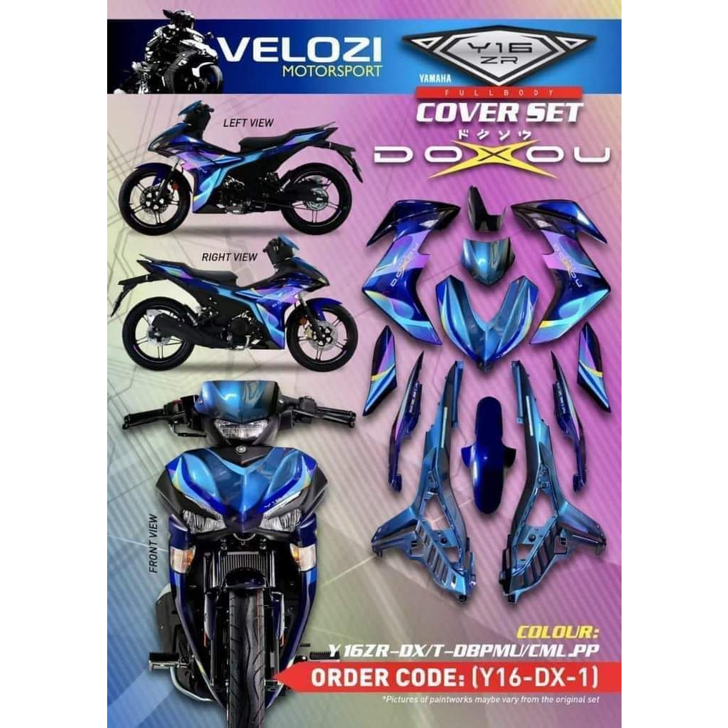 VELOZI DOXOU LIMITED EDITION Y16ZR Y16 SIAP TANAM 2K FULL BODY COVER