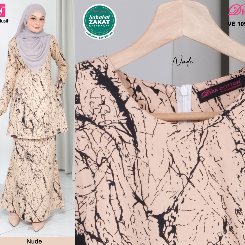 New Release Corak Raya Kurung Riau Ekslusif By Dhia Cotton