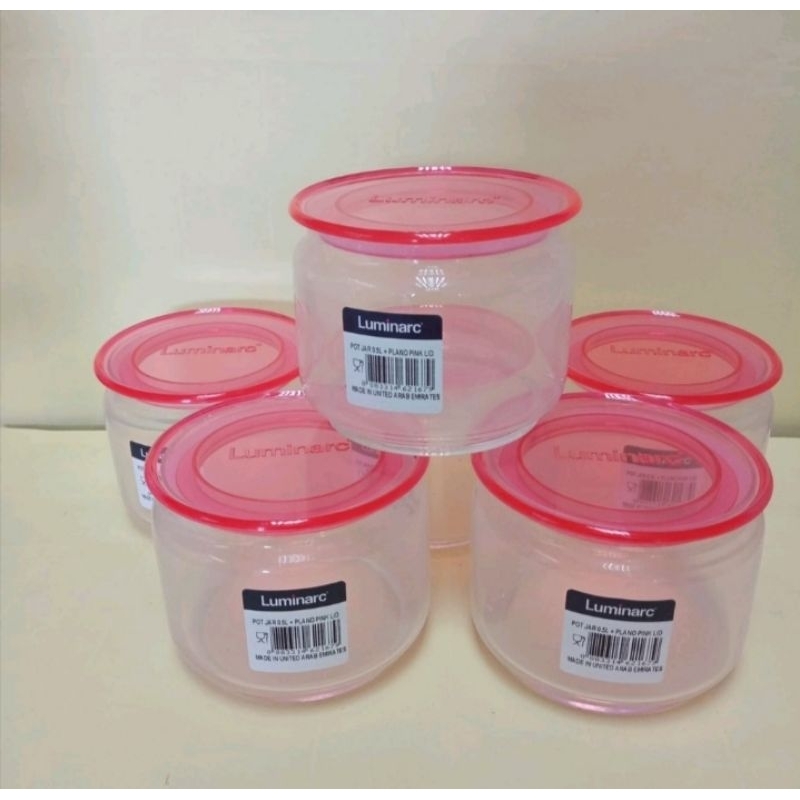 Luminarc L Pcs Rondo Glass Jar Balang Biskut Bekas Biskut Kedap