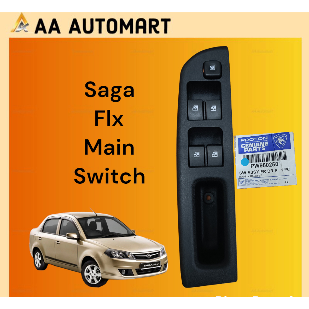 Proton Saga FLX Power Window Main Switch Suis Tingkap Master Switch