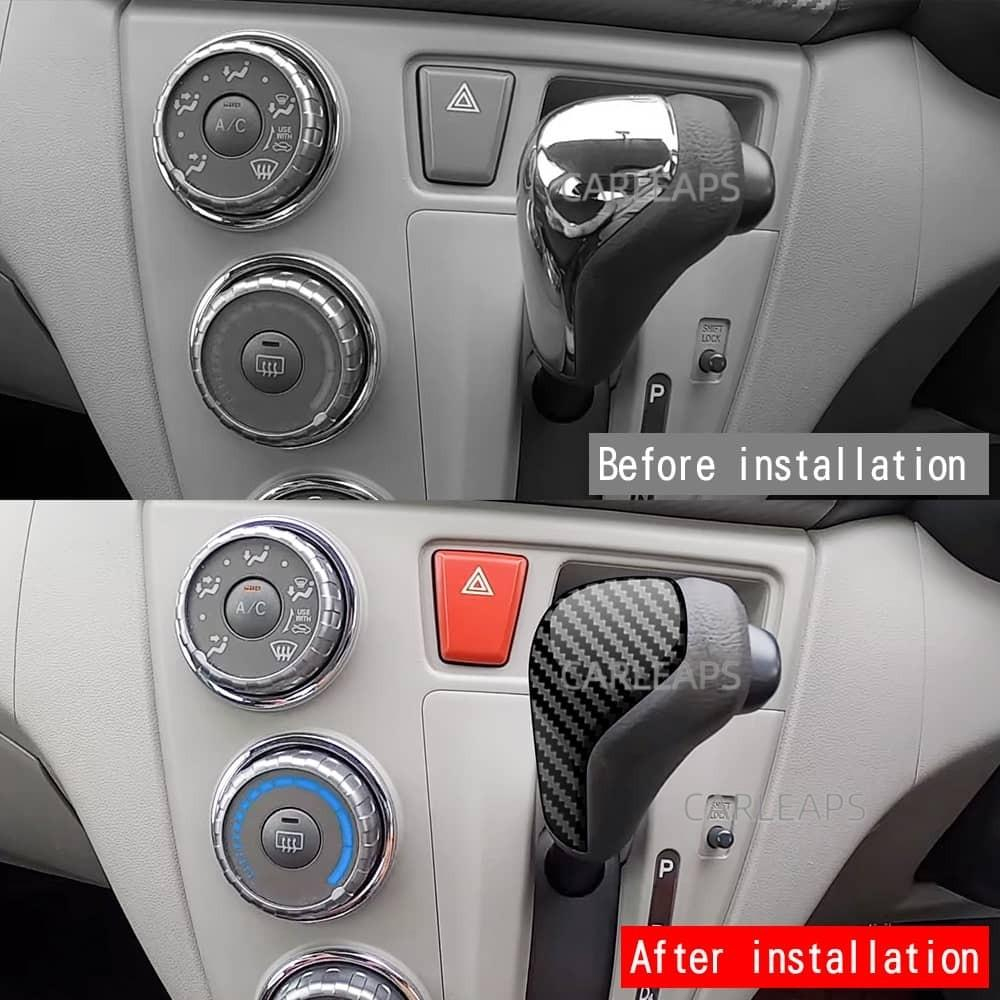 Perodua Myvi Lagi Best Icon Carbon Fiber Gear Shift Knob Frame Cover