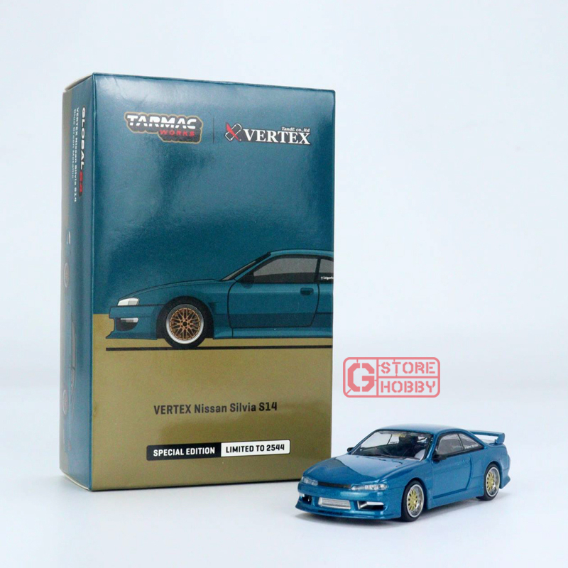 TARMAC WORKS 1 64 VERTEX NISSAN SILVIA S14 BLUE GREEN METALLIC Shopee