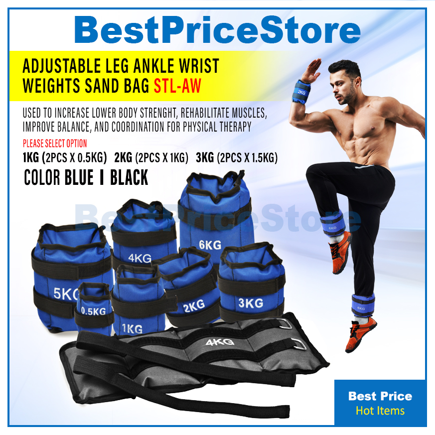 BPS 1KG 0 5kgx2 2KG 1kgx2 3KG 1 5kgx2 Ankle Weights Sand Bag