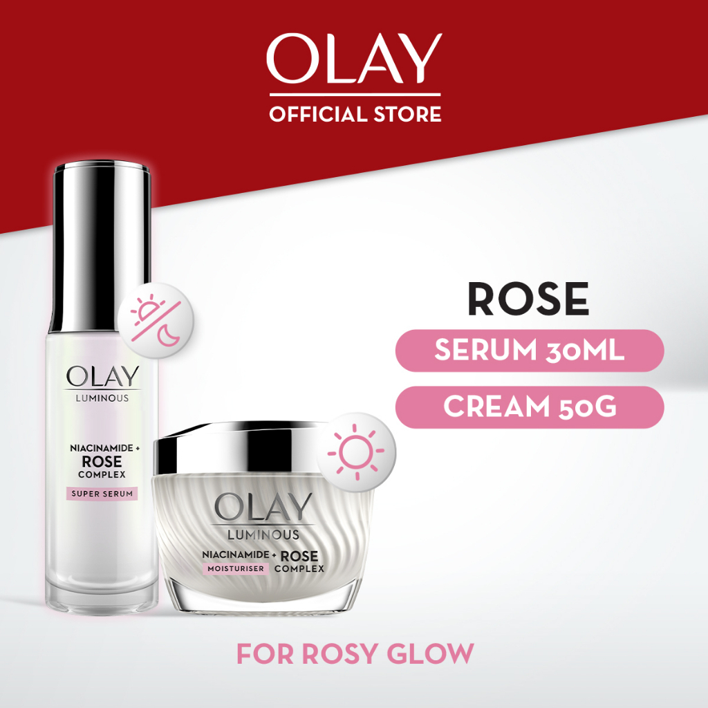 OLAY Luminous Niacinamide Rose Complex Cream 50 G Serum 30 Ml