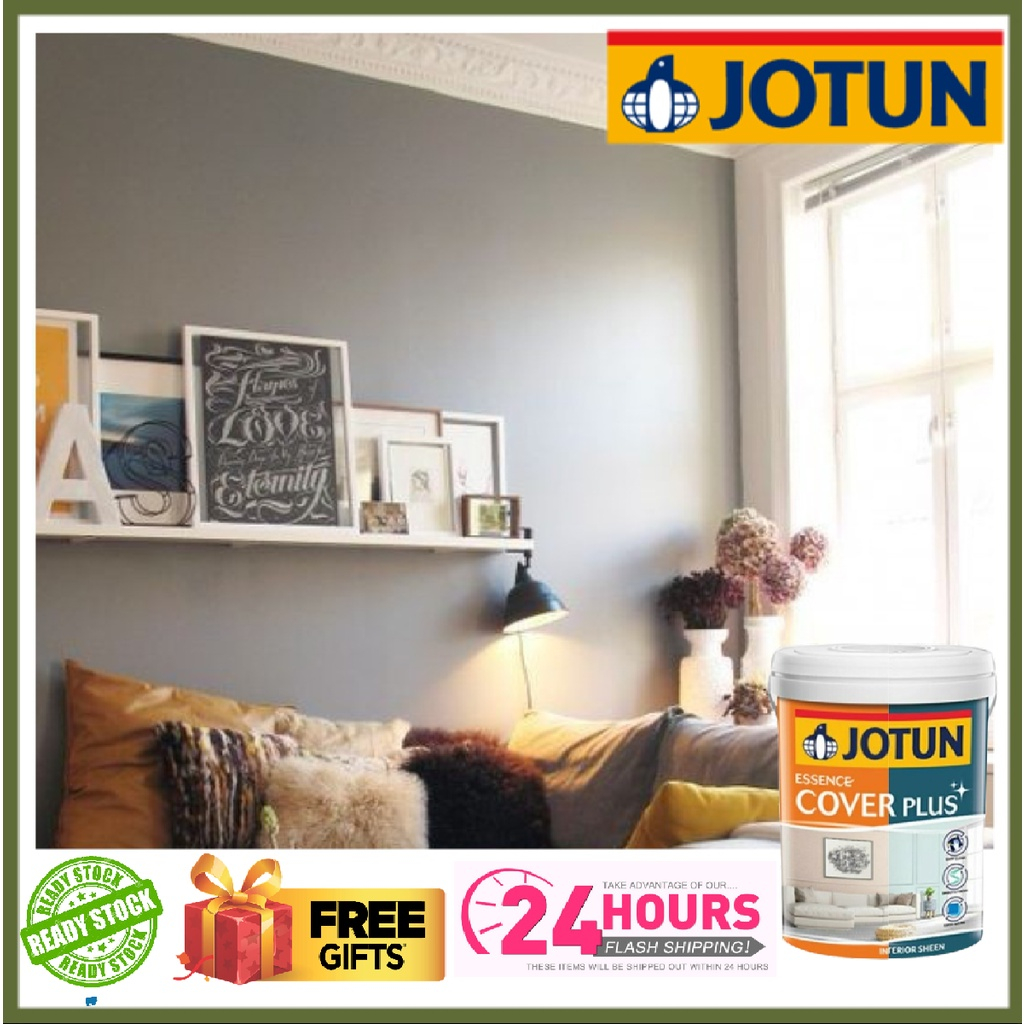 Jotun L Iron Grey Essence Cover Plus Sheen Matt Interior Wall