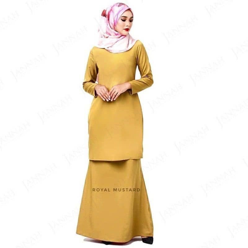 Baju Kurung Iron Less Como Crepe All Ready Stock Shopee Malaysia