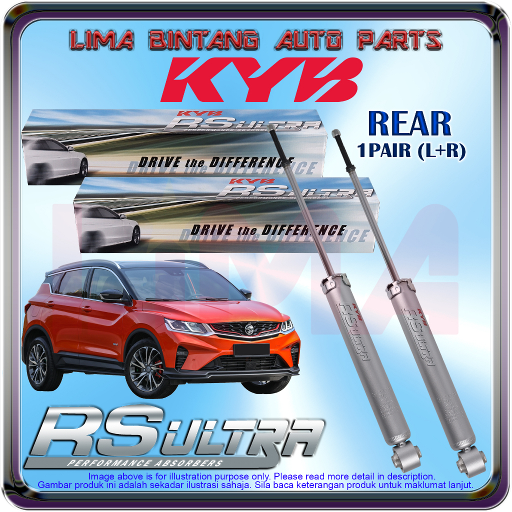 1Pair Proton X50 Rear Shock Absorber Heavy Duty RS ULTRA KAYABA KYB