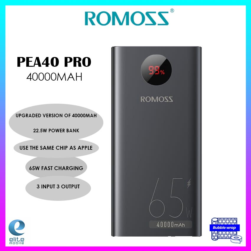 Romoss Pea Pro Mah Powerbank W Fast Charging Super High