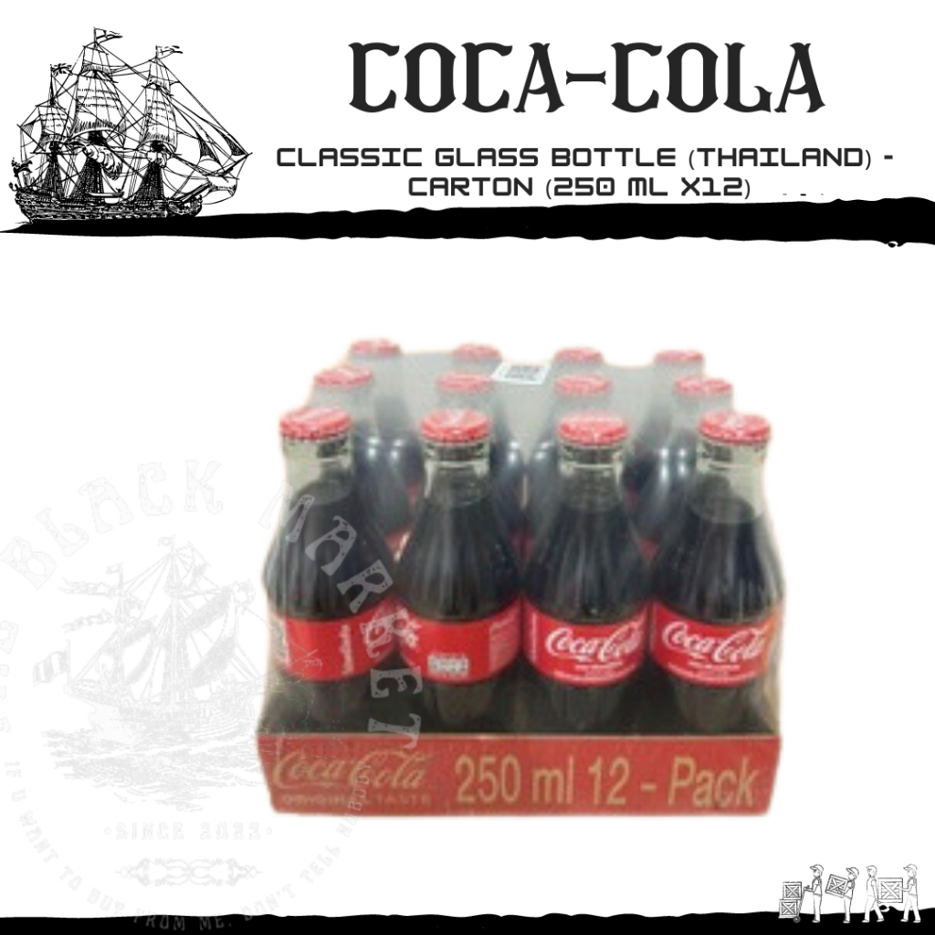 Coca Cola Classic Glass Bottle Thailand Carton Ml X