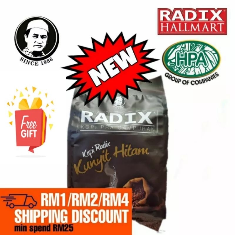 Radix Kunyit Hitam Sachets Free Gift Pouch Papan Kopi Sedap