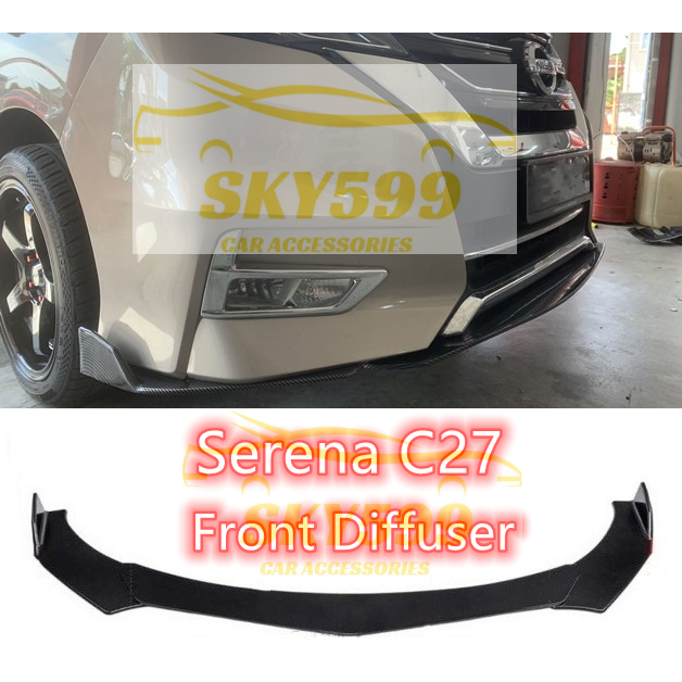 Nissan Serena C27 2017 2024 Front Bumper Diffuser Lip Wrap Angle