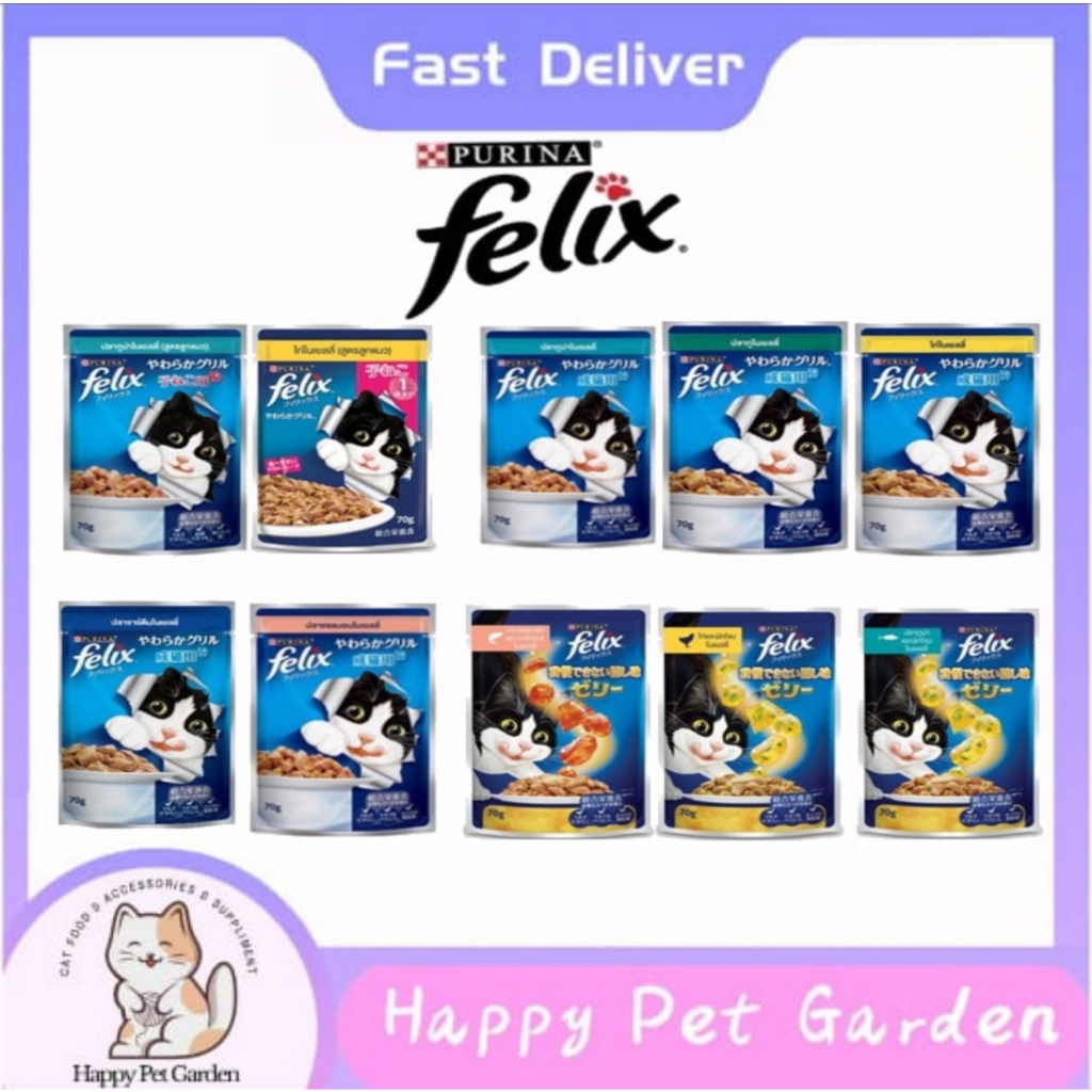 Purina Felix Cat Pouch Wet Food Makanan Basah Kucing Adult Kitten