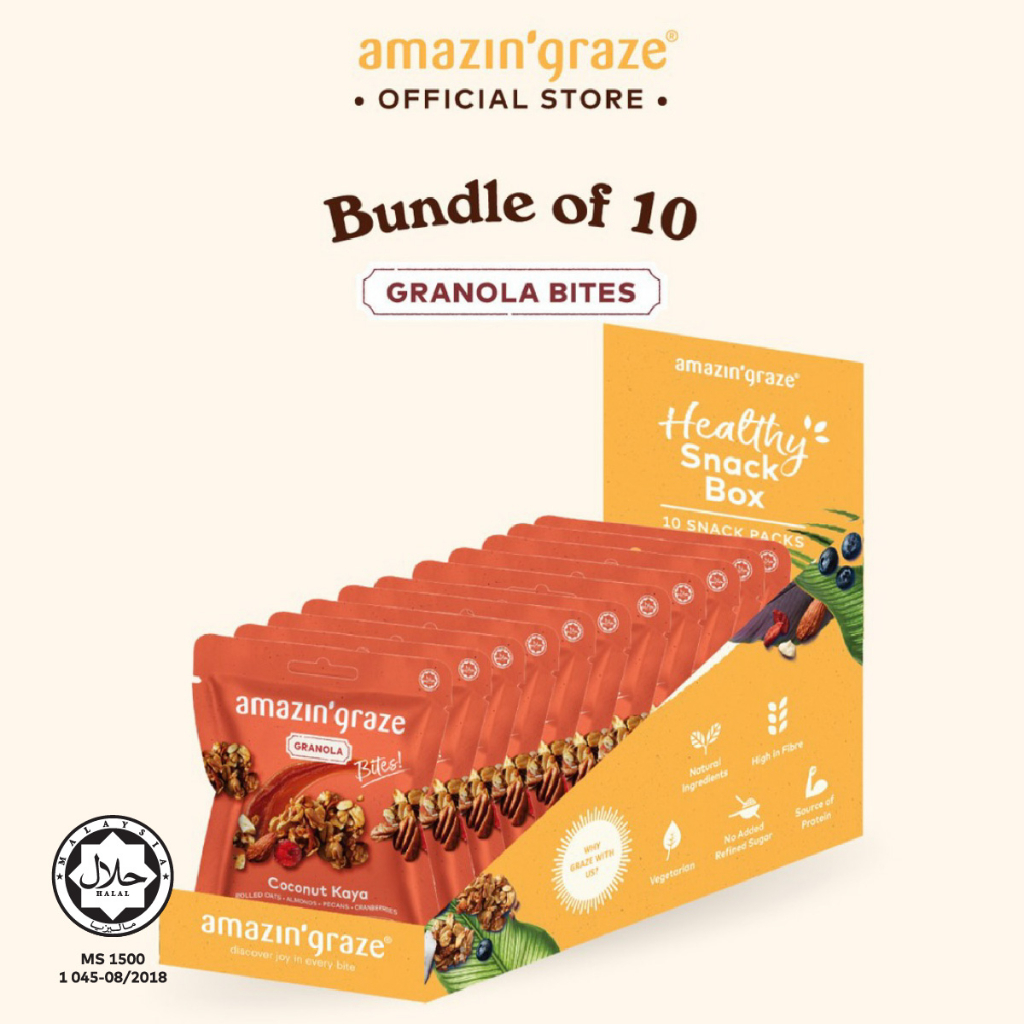 Bundle Of 10 Amazin Mini Granola Bites 10 X 40g Shopee Malaysia