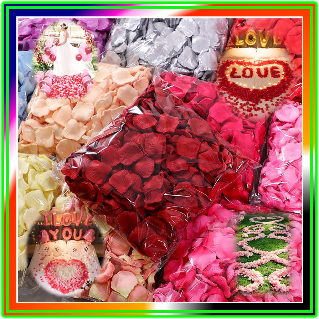 Wedding Rose Petals Artificial Silk Flower Red Rose Petals Valentine S