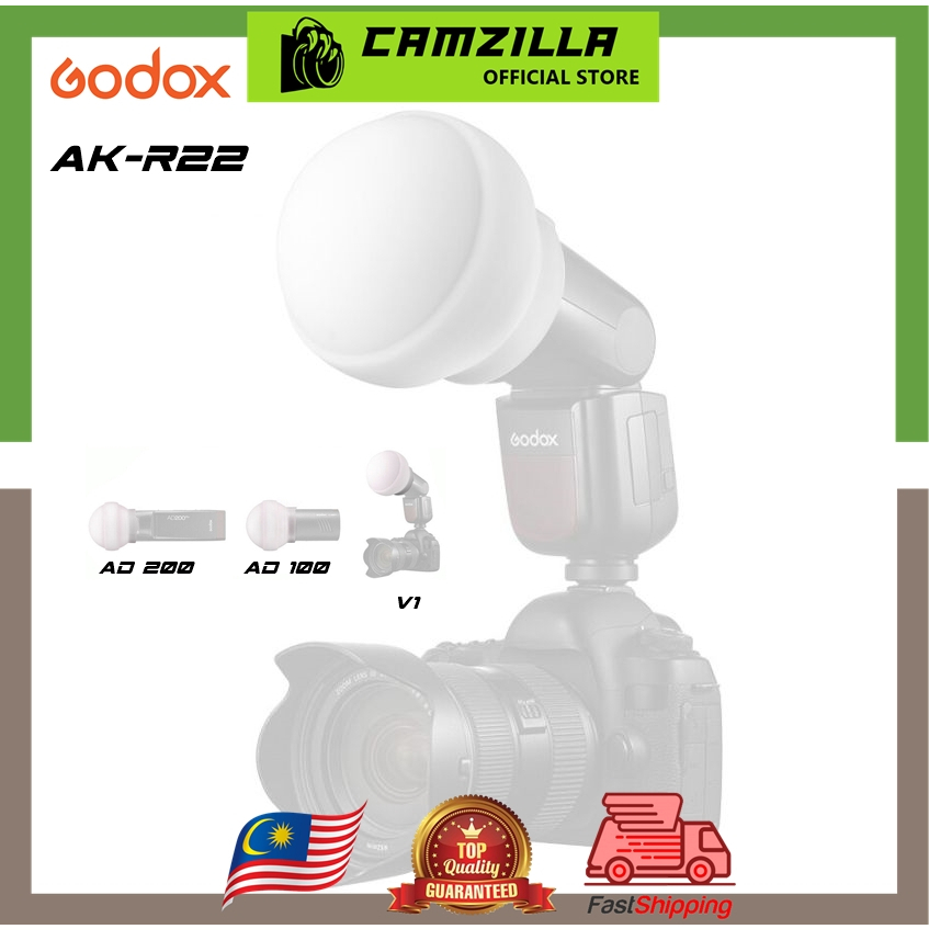 Godox Ak R Diffusion Dome Flash Diffuser Modifier Fo Godox V Series