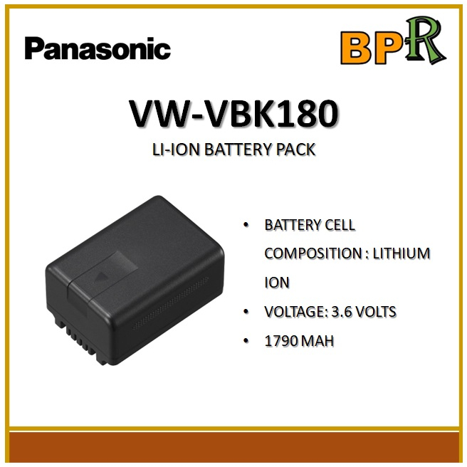 Panasonic VW VBK180 Li Ion Battery Pack Shopee Malaysia