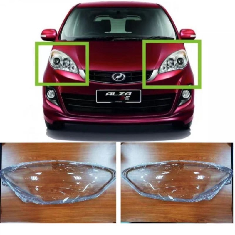 Perodua Alza 2008 2018 Headlamp Lens Cover Head Lamp Cover Plastic PC