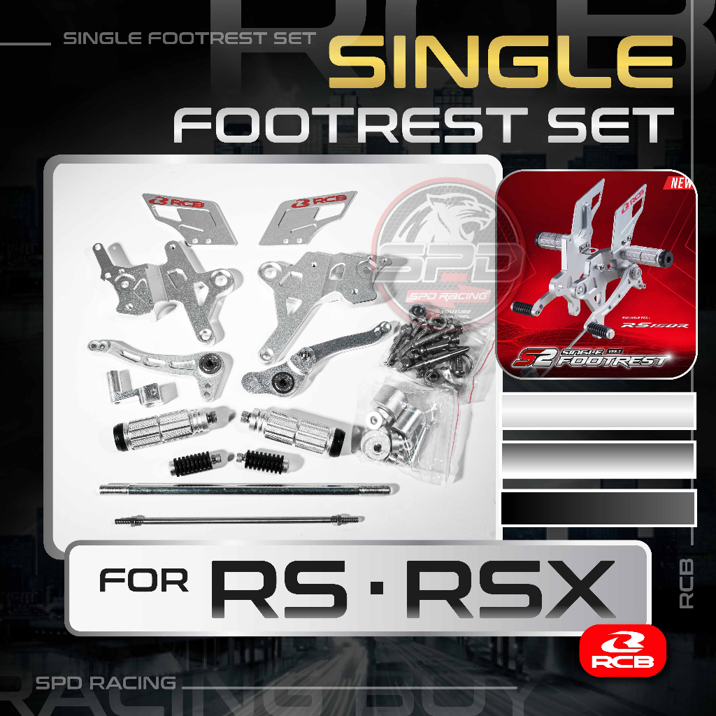 Single Footrest Set Rcb For Rs Rsx Shopee Malaysia