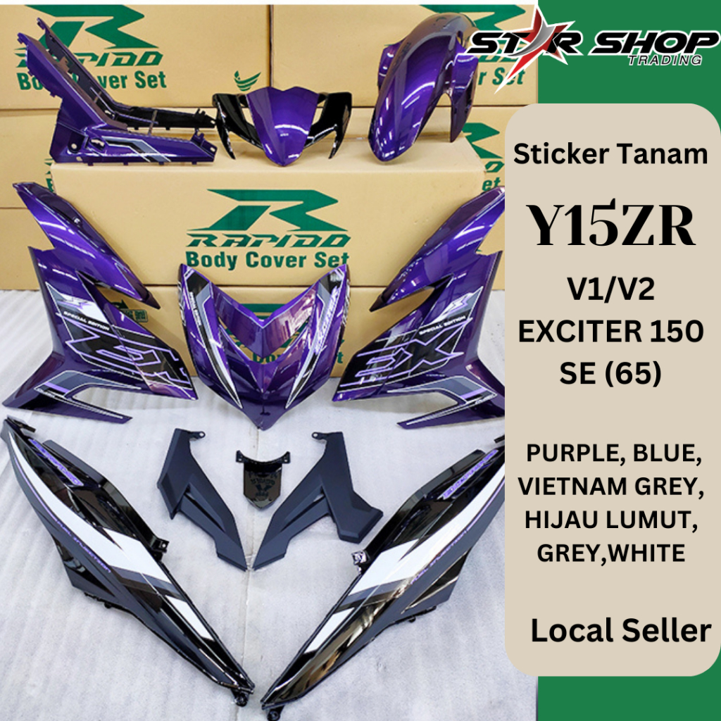 LOCAL SELLER COVERSET BODYSET Y15 Y15ZR YSUKU Y V1 V2 EXCITER150 SE