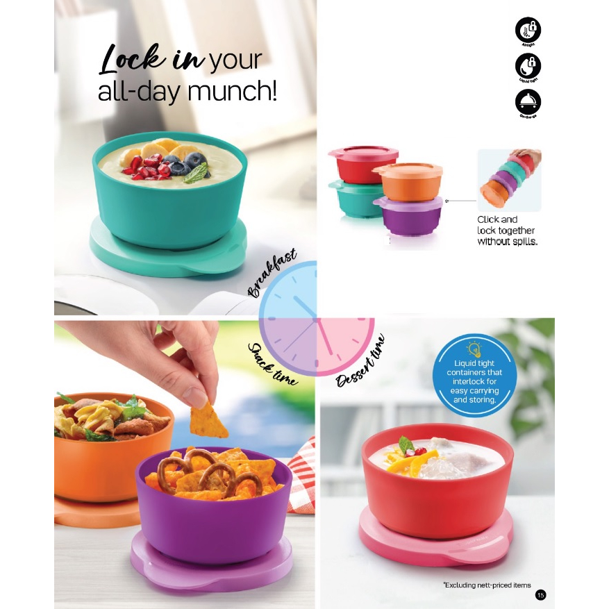 Tupperware Illumina Bowl 4pcs Shopee Malaysia