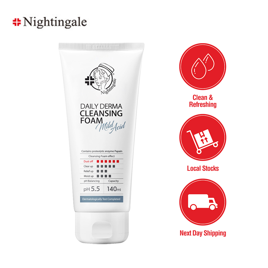 Exp 10 24 NIGHTINGALE Daily Derma Cleansing Foam Mild Acid Low PH