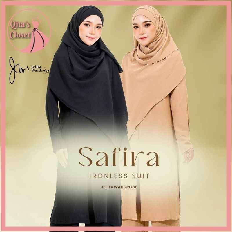 Last Pieces Jelita Wardrobe Suit Safira Ironless Seluar Blouse