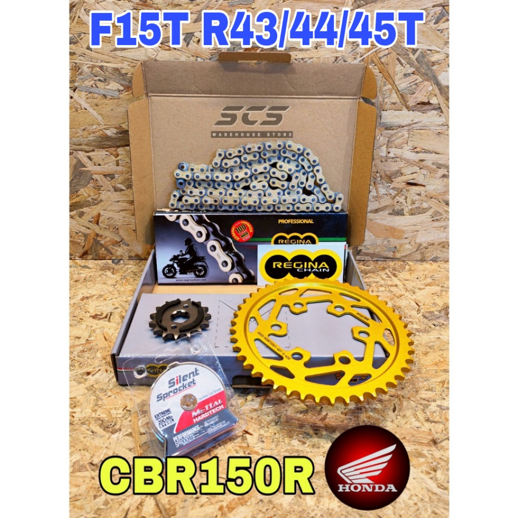 REGINA Honda CBR150 Sprocket Chain Kit Set 428 Rantai Spoket F15T R43