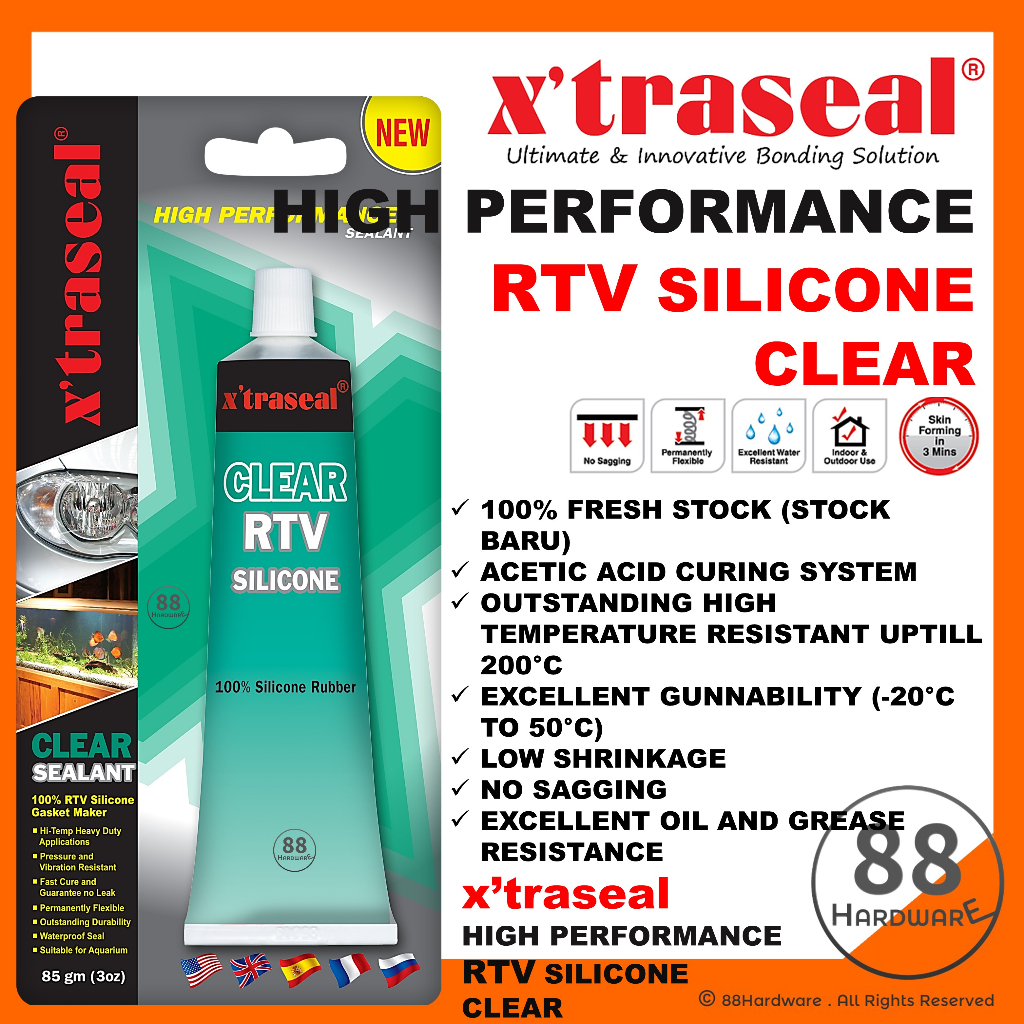 Xtraseal Glass Rtv Silicone Clear Sealant Rtv Silicone Silicone