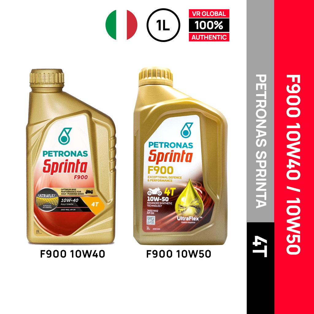 PETRONAS SPRINTA F900 10W40 10W50 FULLY SYNTHETIC ENGINE OIL ITALY 1L