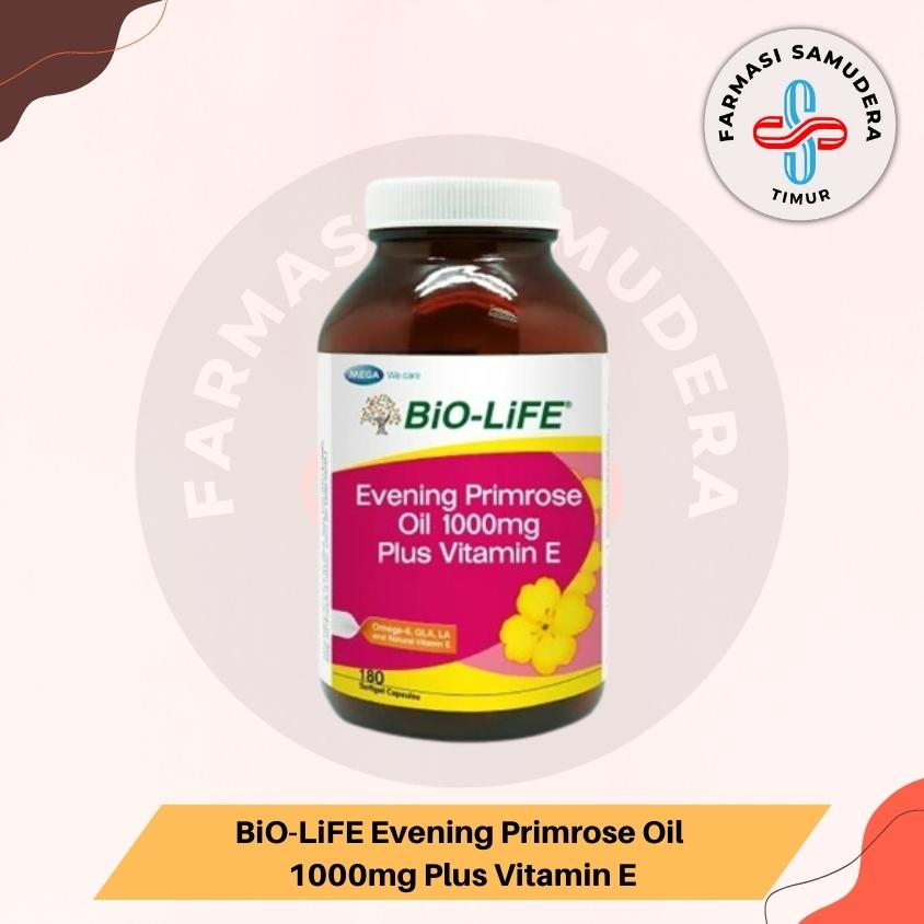 Bio Life Evening Primrose Oil 1000mg Plus Vitamin E 180 Capsules