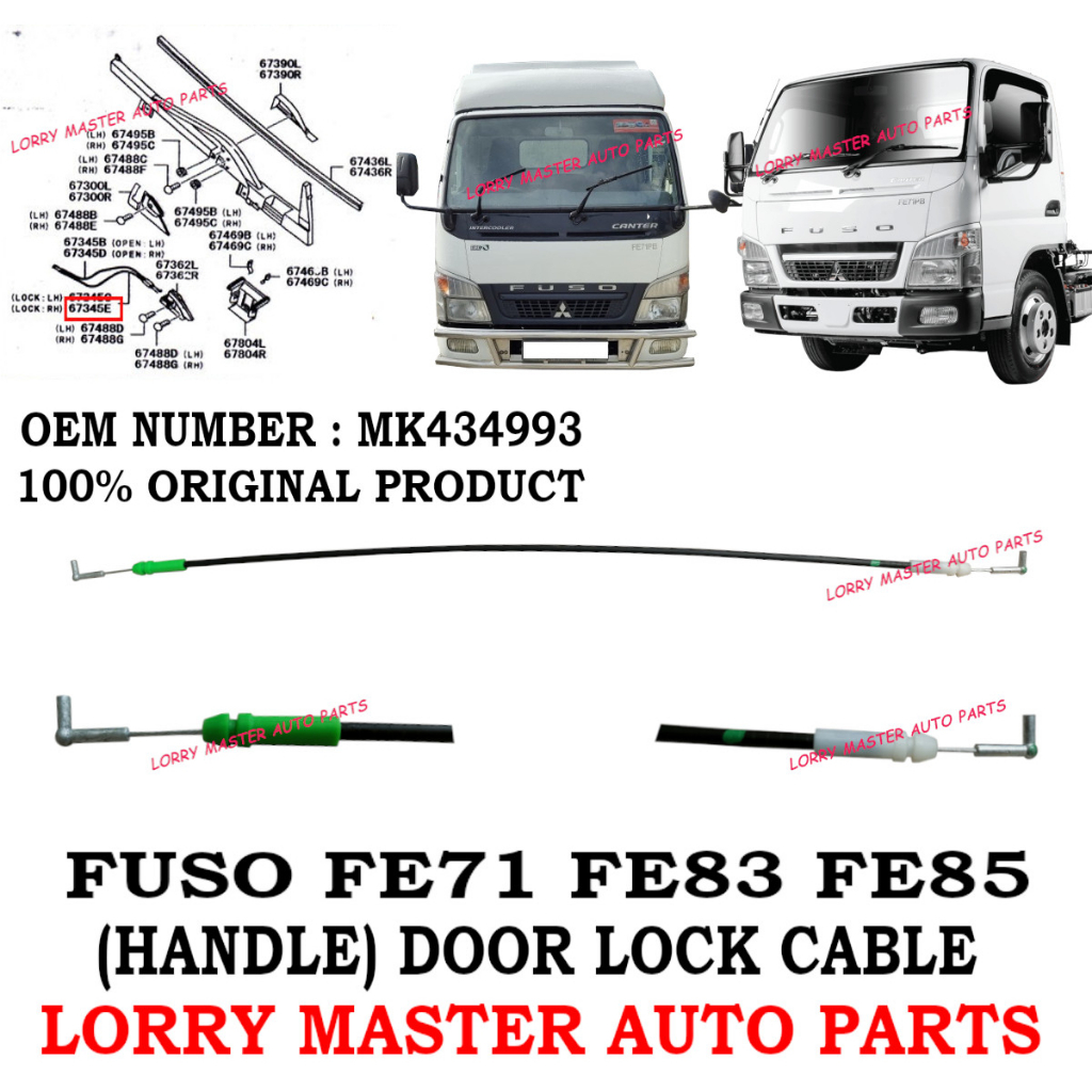 J S Door Lock Cable Handle Fuso Fe Fe Fe Lorry Truck