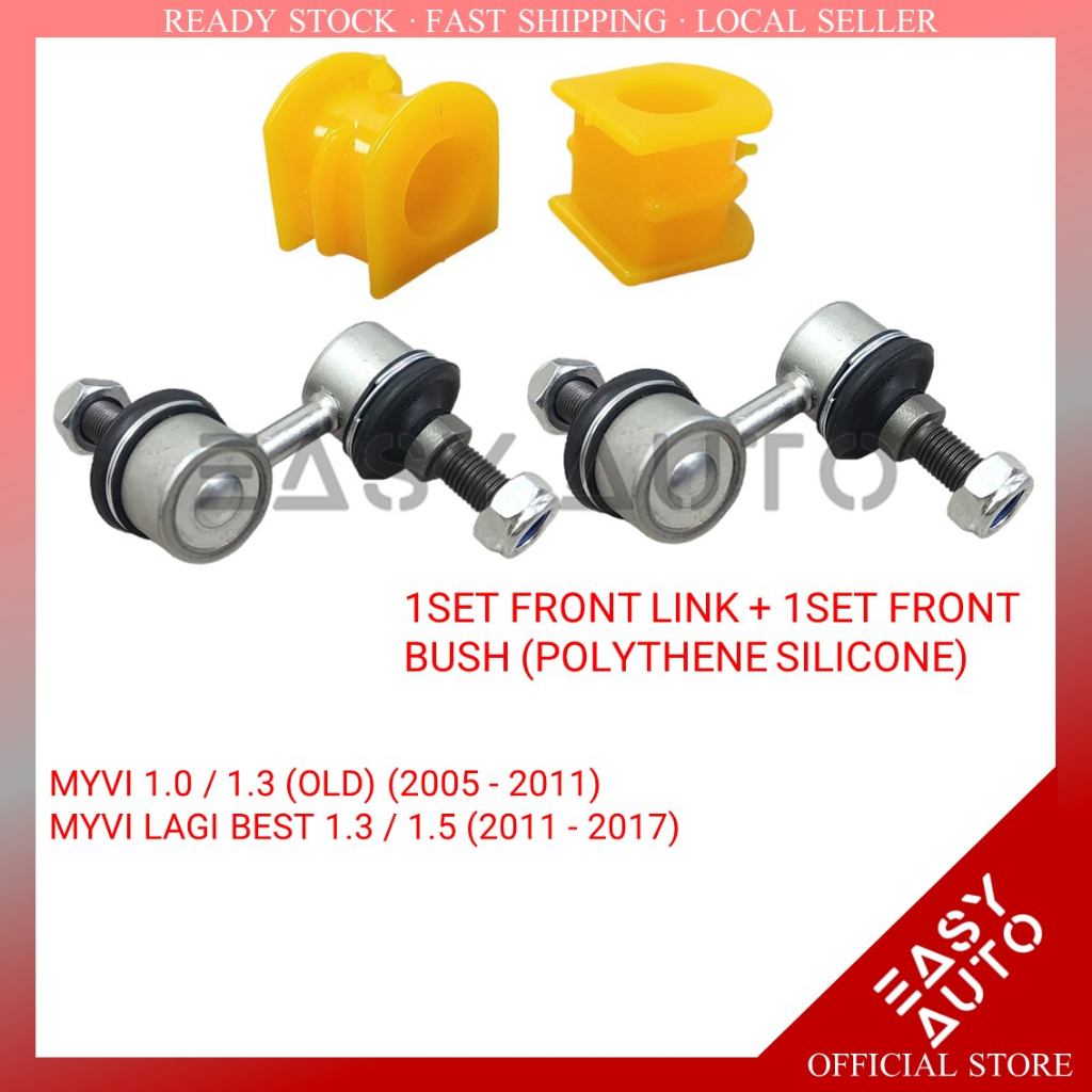 FRONT STABILIZER LINK X2 FRONT STABILIZER BUSH POLYTHENE SILICONE