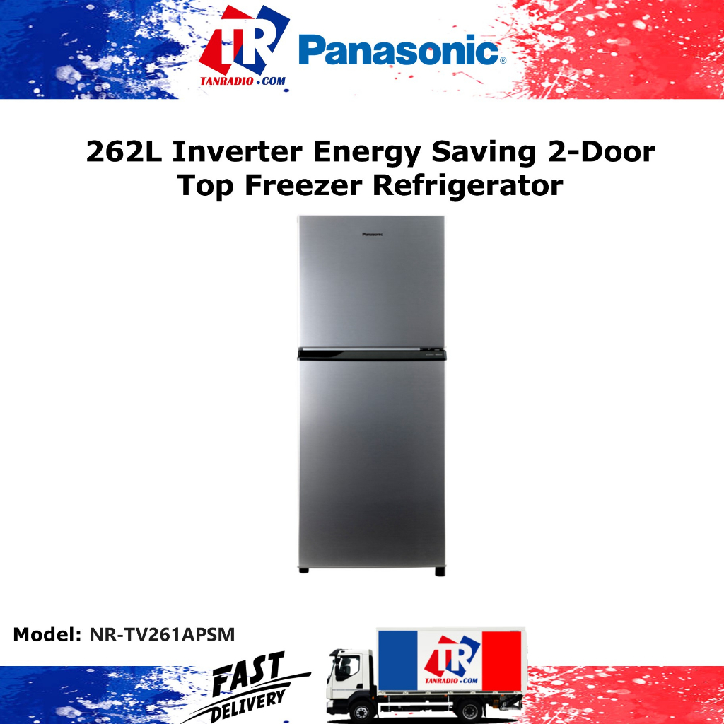 PANASONIC 262L 2 Door Top Freezer Refrigerator Fridge Inverter NR