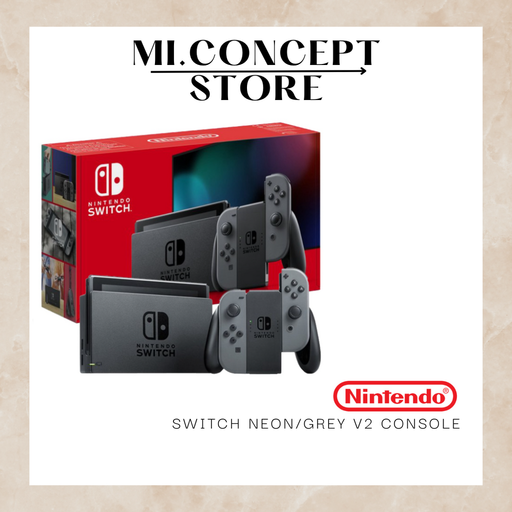 Nintendo Switch Neon Grey V2 Console 1 Year Warranty Shopee Malaysia