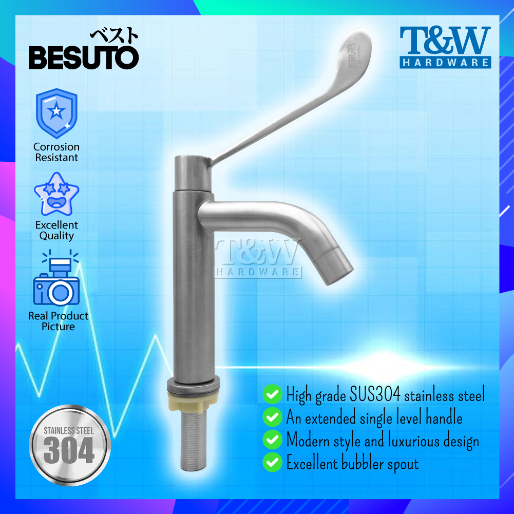 Besuto Mm Extended Single Lever Pillar Mounted Medical Basin Tap