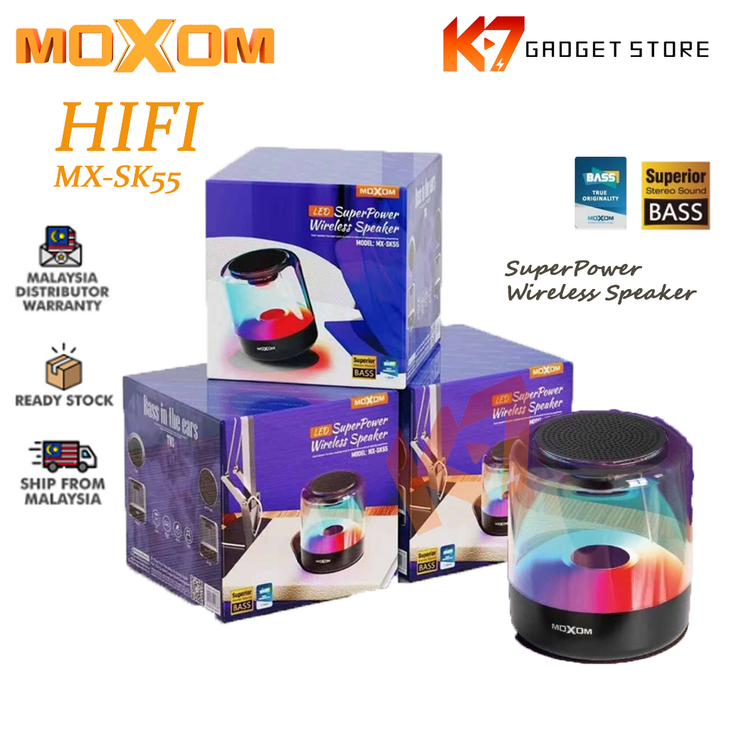 Moxom MX SK55 LED Super Power Wireless Speaker HIFI Superior Stereo