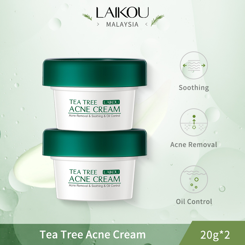 LAIKOU Tea Tree Acne Cream 20g Buy 1 Get 1 Free Shopee Malaysia