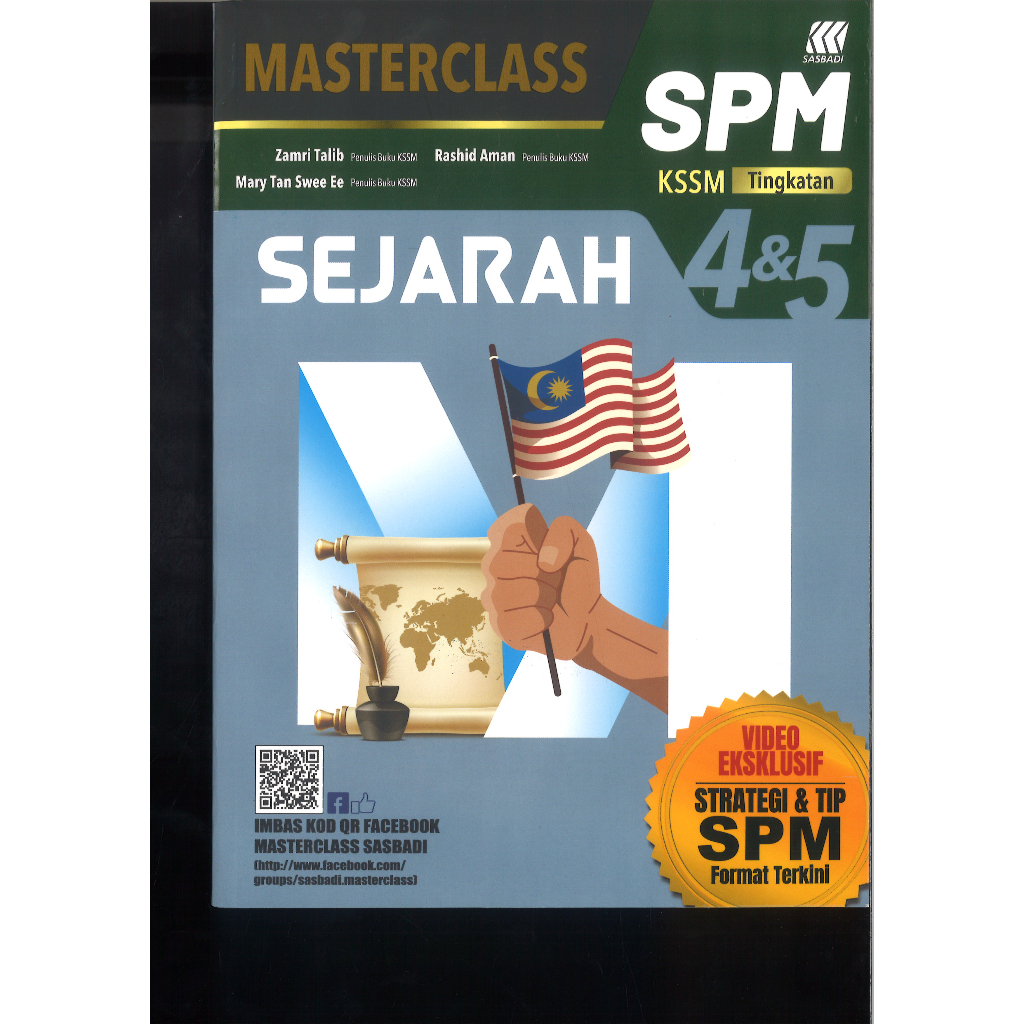 MASTERCLASS SPM SEJARAH TINGKATAN 4 5 KSSM Shopee Malaysia