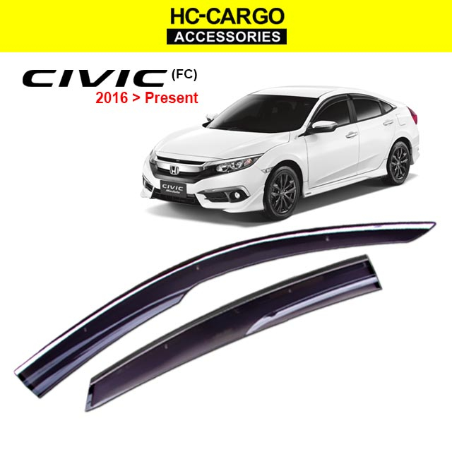 Honda Civic Fc Injection Mugen Door Visor Stainless Steel