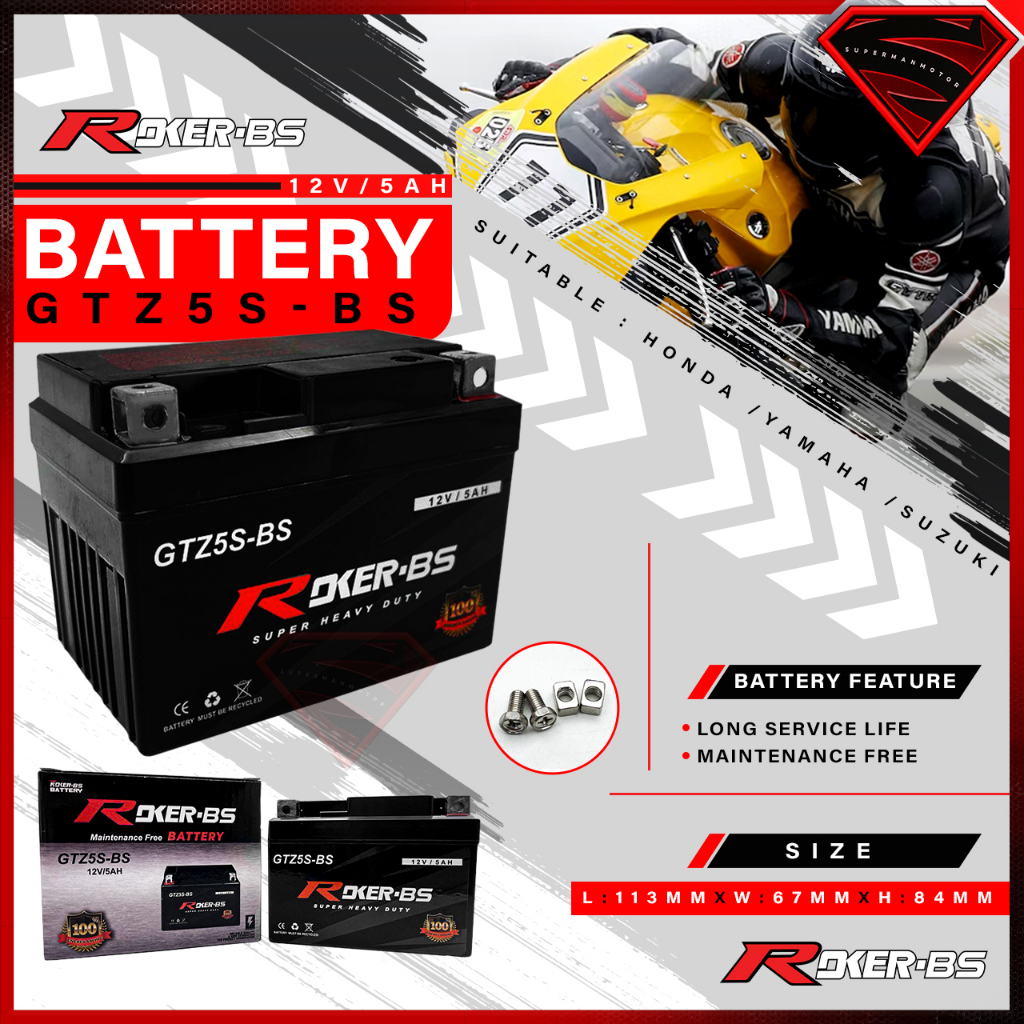 Roker Bs Bateri Battery Gel Gtz S Bs Ytz Ytz S Bs Y Zr Lc New