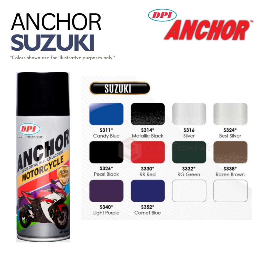 DPI Anchor SUZUKI MOTORCYCLE Aerosol Spray Paint 400ml READY STOCK