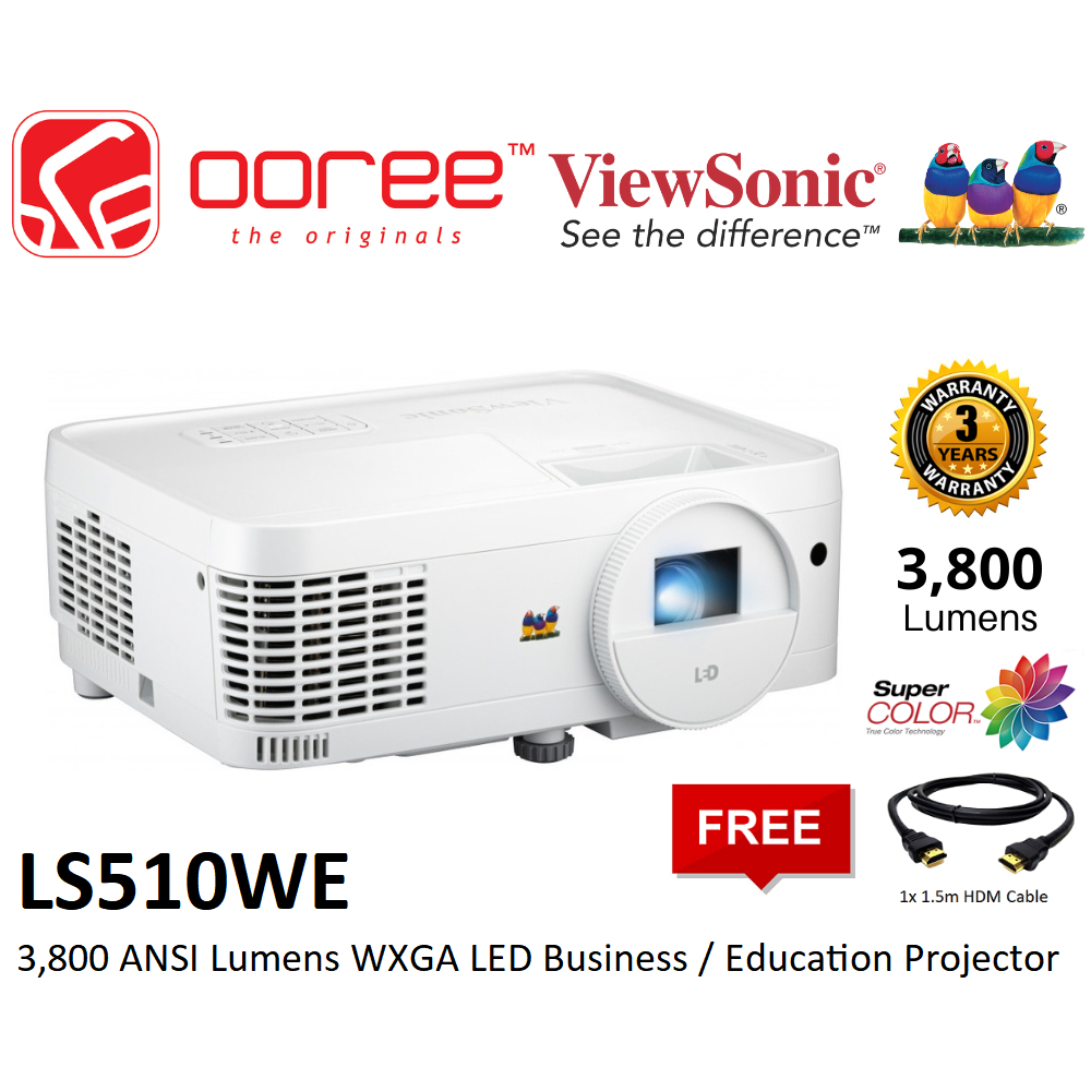 VIEWSONIC LS510WE 3 800 ANSI LUMENS WXGA 1280X800 LED BUSINESS