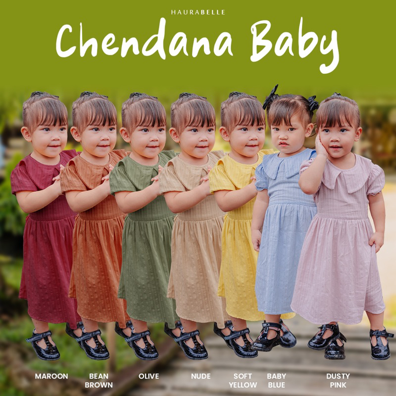 Original Ready Stock Chendana Dress Baby Ironless By Haurabelle