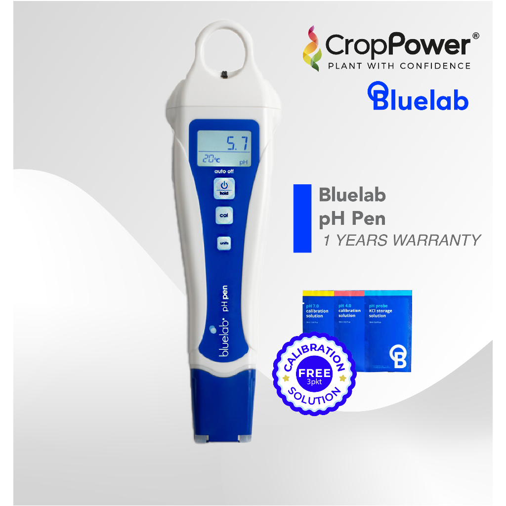 Bluelab Ph Pen Measures Ph And Temperature In Solution For